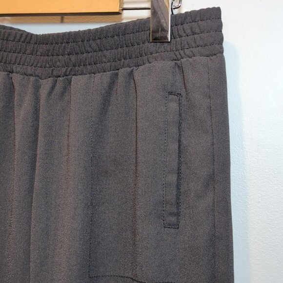 GAP Flowy Ankle Pants Cuffed Pull On Trousers Elastic Waist Graphite Gray - Picture 5 of 13